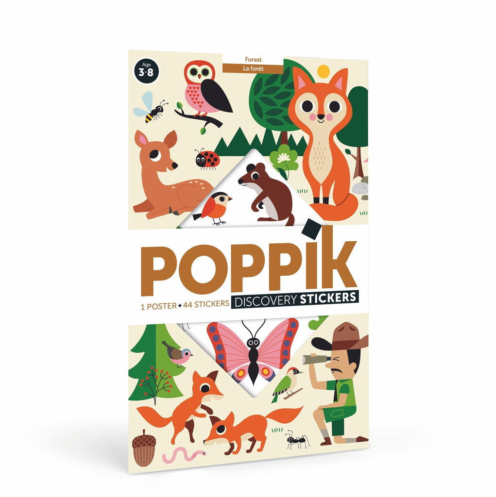 Poppik Discovery Sticker Poster - Forest-DISCOVERY STICKER POSTERS-2-Kidsmondo