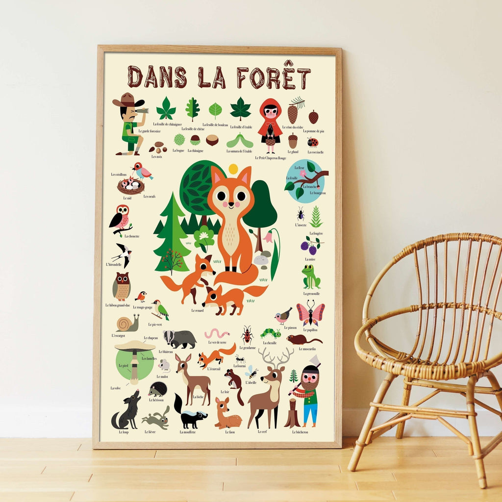 Poppik Discovery Sticker Poster - Forest-DISCOVERY STICKER POSTERS-1-Kidsmondo