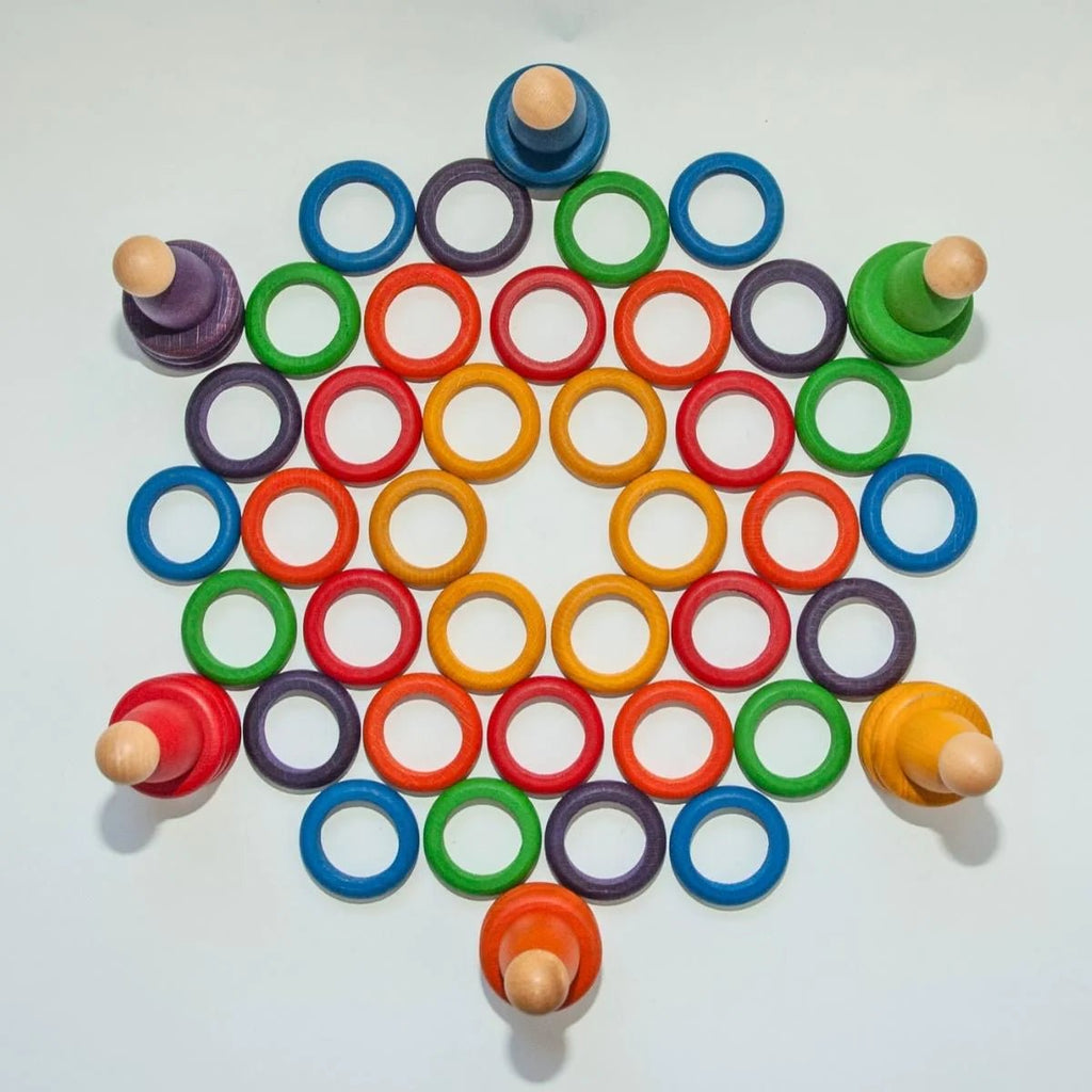 Grapat Ahşap Nins® Figürler, Halkalar ve Diskler (60 parça)-Ahşap Waldorf ve Montessori Oyuncak-4-Kidsmondo