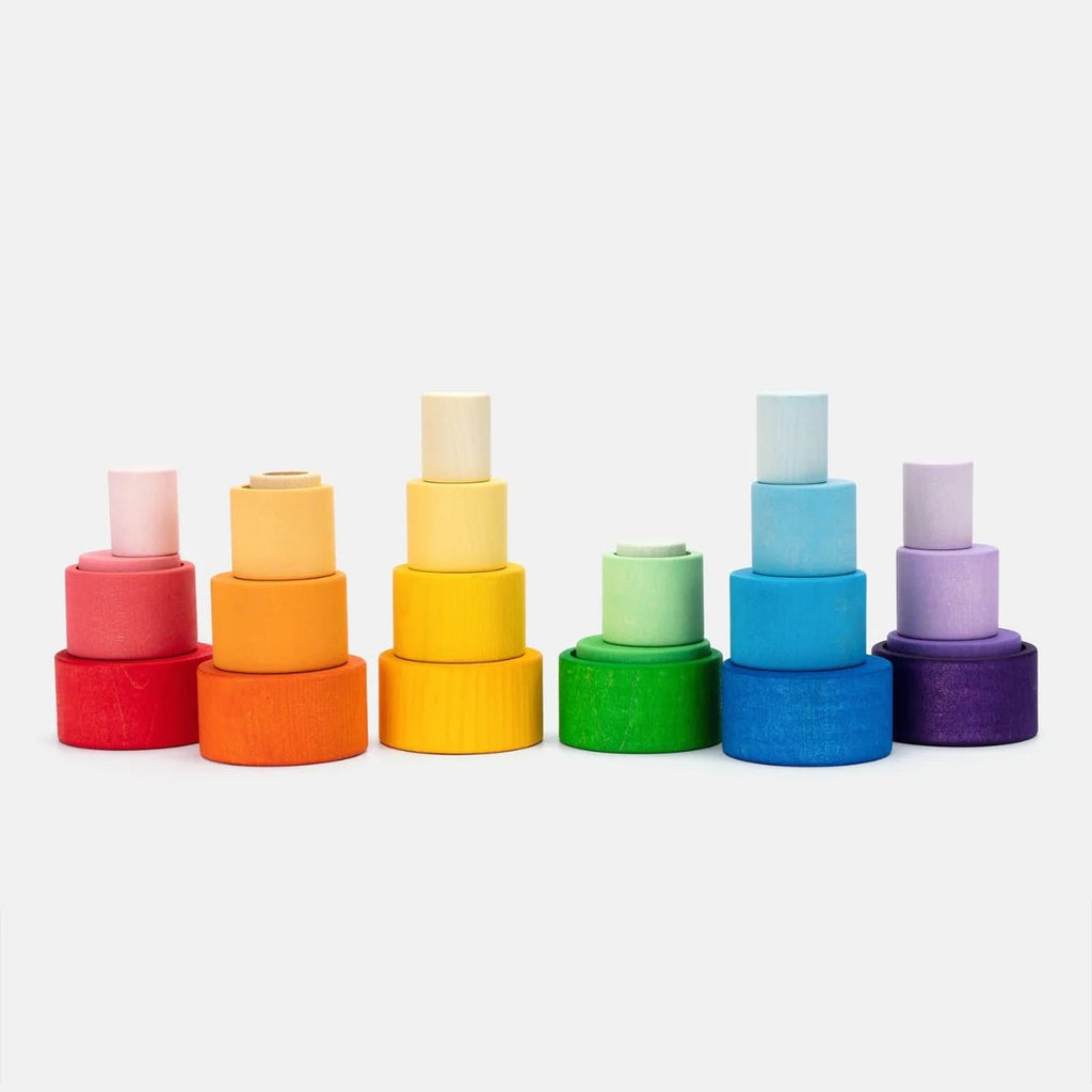 Grapat Kase Seti (24 parça) - 6 Gradient Renk-Ahşap Waldorf ve Montessori Oyuncak-4-Kidsmondo