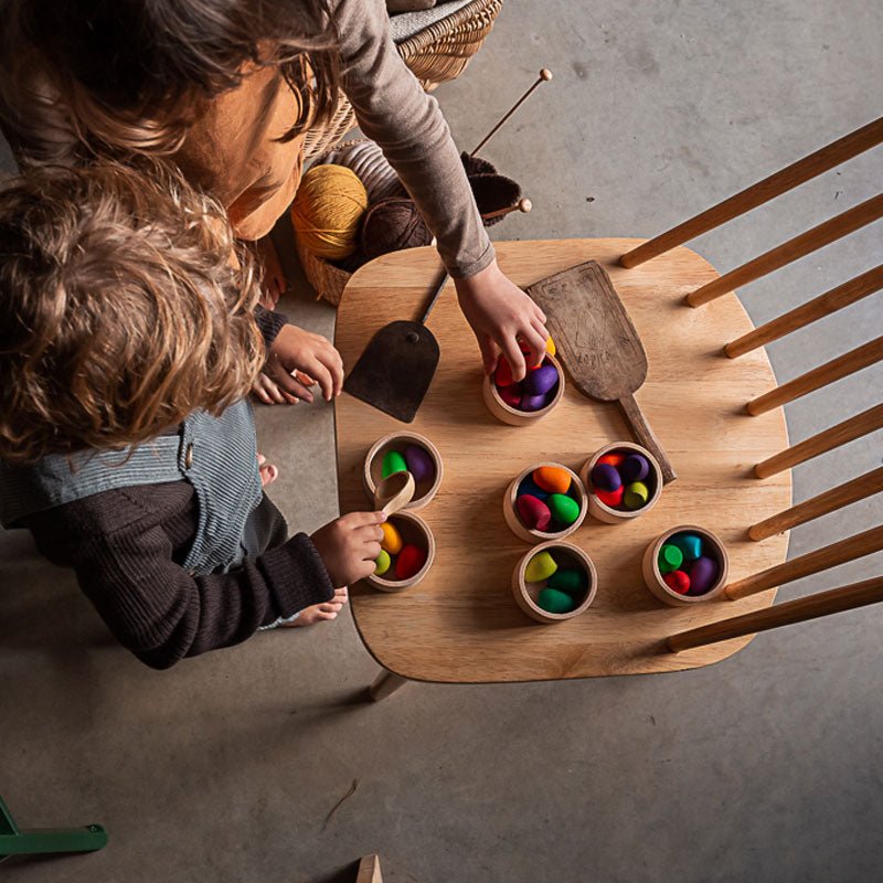 Grapat Mandala - Gökkuşağı Yumurtalar (36 Adet)-Ahşap Waldorf ve Montessori Oyuncak-3-Kidsmondo