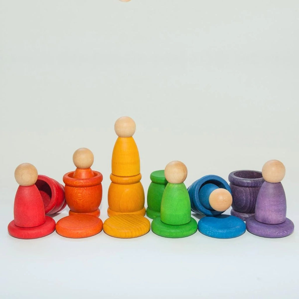 Grapat Nins® Figürler, Mates ve Diskler (18 parça)-Ahşap Waldorf ve Montessori Oyuncak-1-Kidsmondo