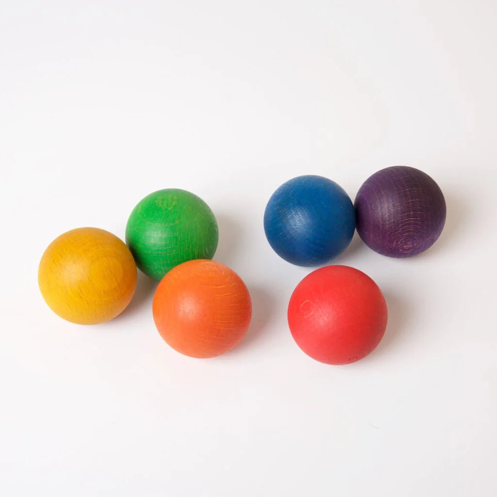 Grapat Renkli Ahşap Toplar-Ahşap Waldorf ve Montessori Oyuncak-3-Kidsmondo