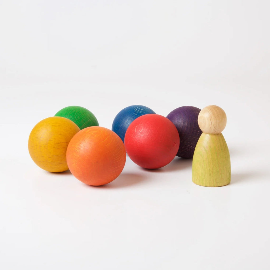 Grapat Renkli Ahşap Toplar-Ahşap Waldorf ve Montessori Oyuncak-2-Kidsmondo