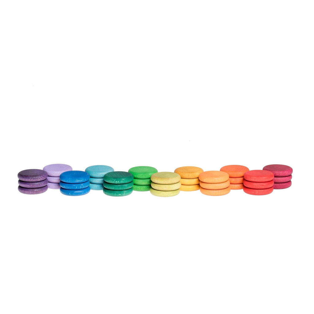 Grapat Renkli Diskler (36 Adet - 12 Renk)-Ahşap Waldorf ve Montessori Oyuncak-1-Kidsmondo