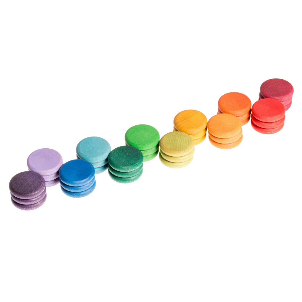 Grapat Renkli Diskler (36 Adet - 12 Renk)-Ahşap Waldorf ve Montessori Oyuncak-2-Kidsmondo