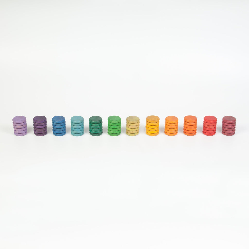 Grapat Renkli Diskler (72 Adet - 12 Renk)-Ahşap Waldorf ve Montessori Oyuncak-3-Kidsmondo
