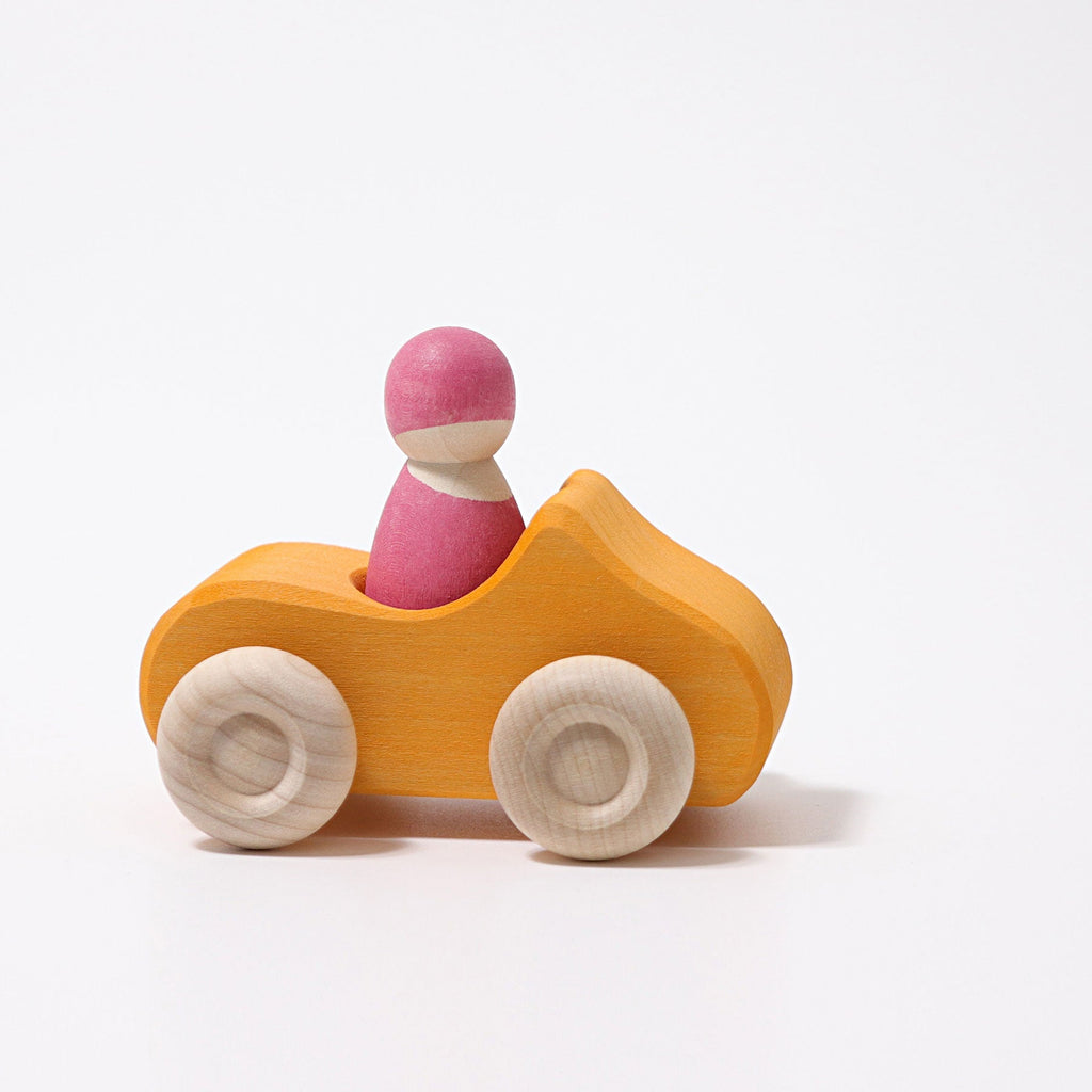Grimms Ahşap Oyuncak Cabrio Araba - Açık Sarı-Ahşap Oyuncak Arabalar & Yol Oyuncağı-1-Kidsmondo