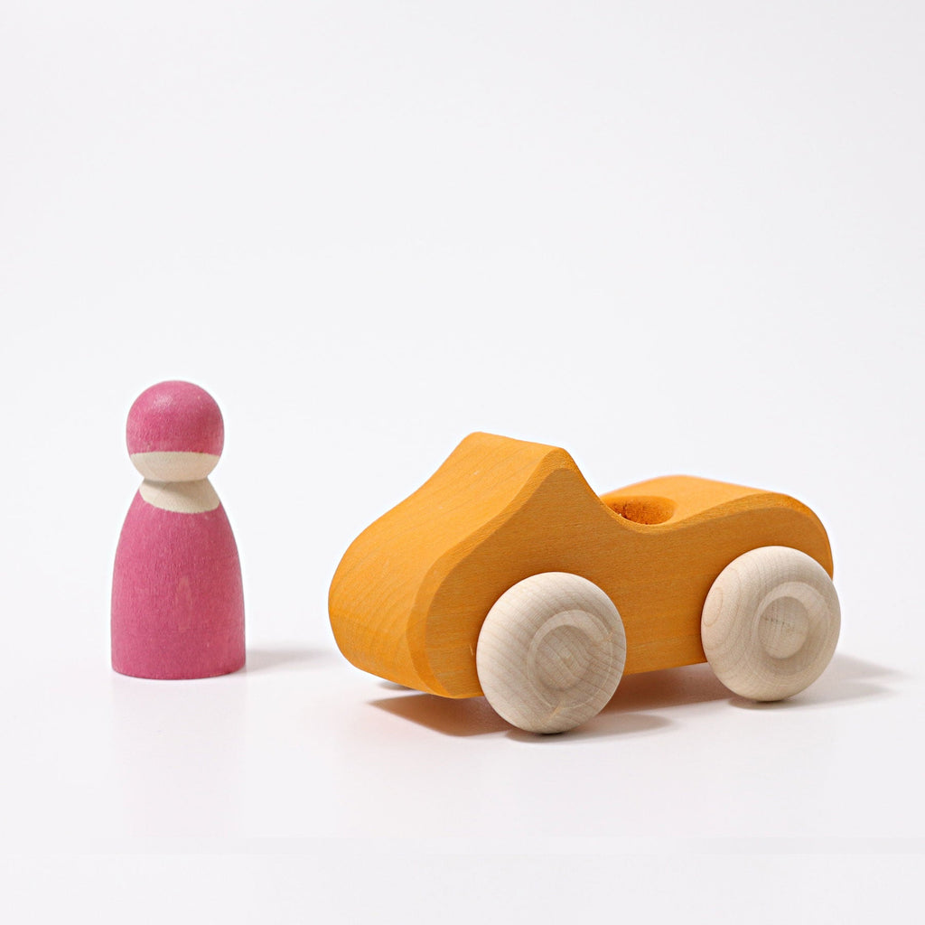 Grimms Ahşap Oyuncak Cabrio Araba - Açık Sarı-Ahşap Oyuncak Arabalar & Yol Oyuncağı-2-Kidsmondo