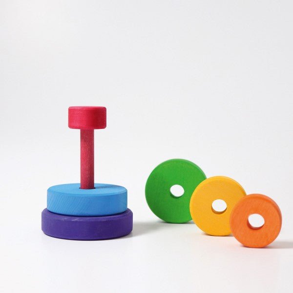 Grimms Küçük Disk Kulesi-Ahşap Waldorf ve Montessori Oyuncak-3-Kidsmondo