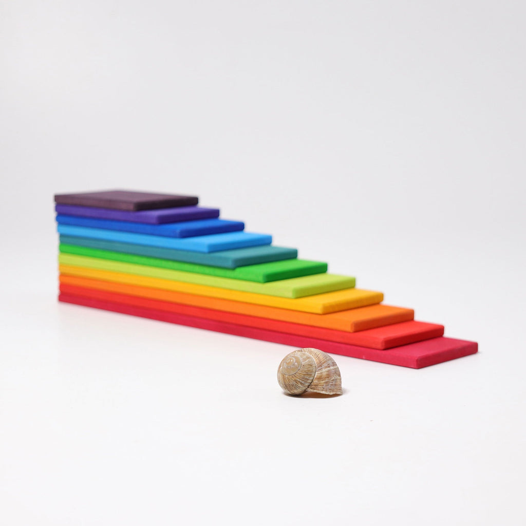 Grimms Rainbow Building Boards-Ahşap Waldorf Oyuncak-2-Kidsmondo