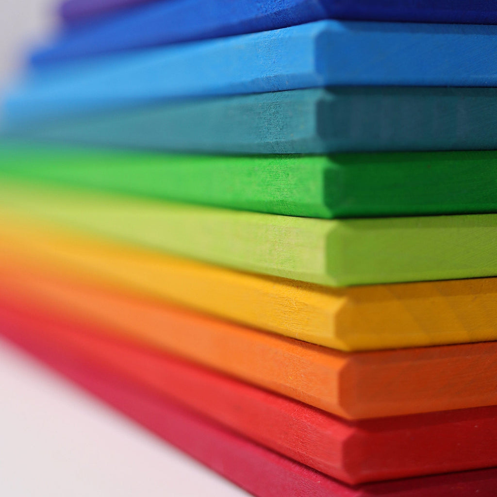 Grimms Rainbow Building Boards-Ahşap Waldorf Oyuncak-4-Kidsmondo