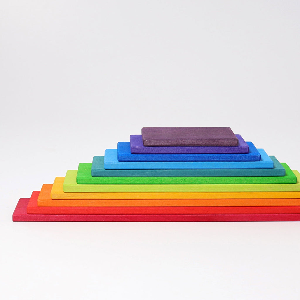 Grimms Rainbow Building Boards-Ahşap Waldorf Oyuncak-1-Kidsmondo