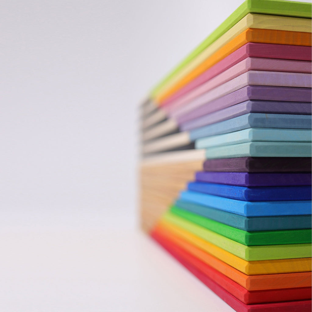 Grimms Rainbow Building Boards - Monokrom-Ahşap Waldorf Oyuncak-8-Kidsmondo