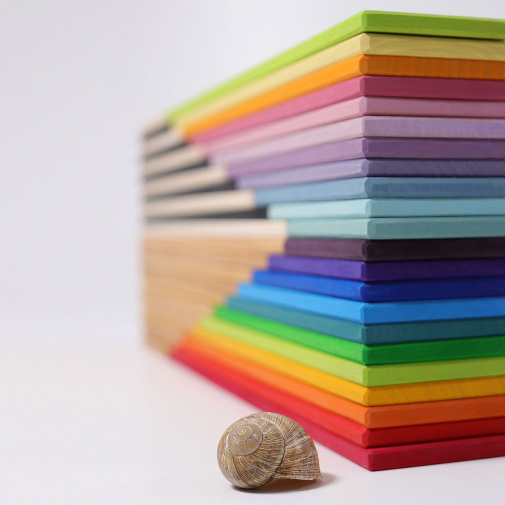 Grimms Rainbow Building Boards - Monokrom-Ahşap Waldorf Oyuncak-6-Kidsmondo