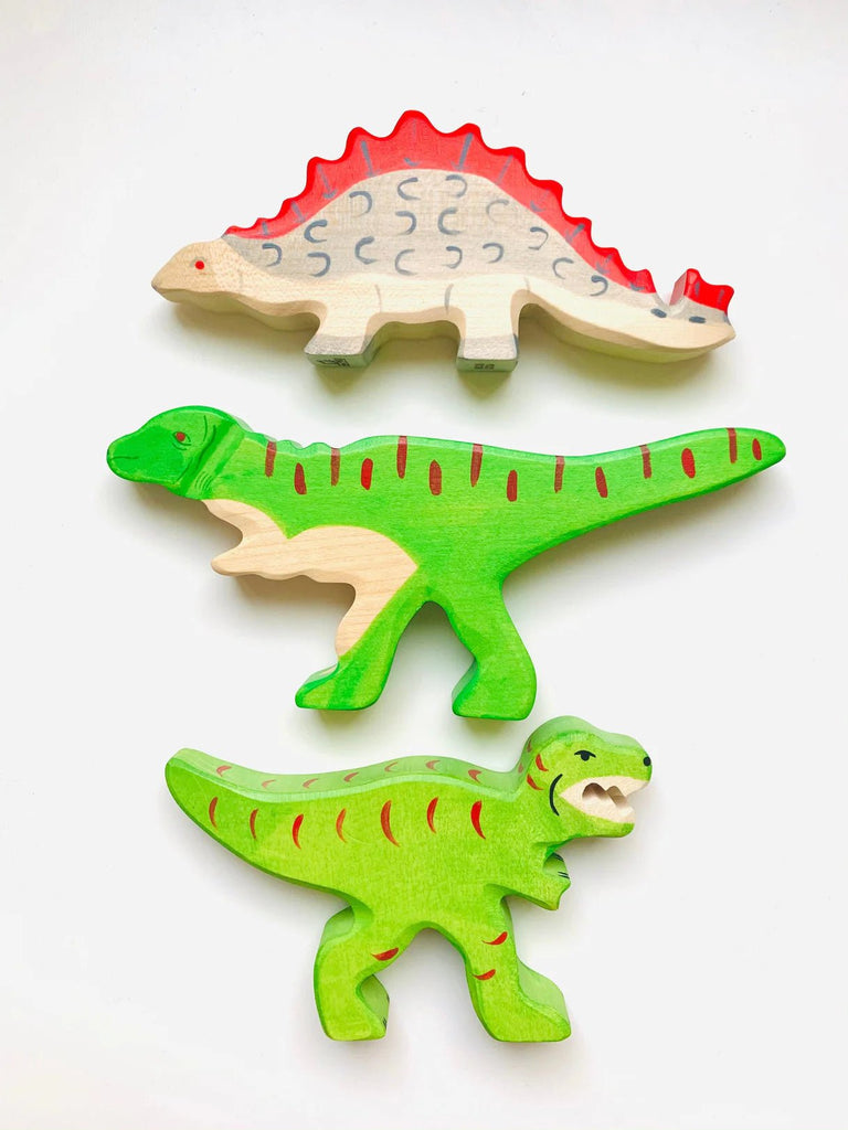 Holztiger Ahşap Oyuncak Dinozor - Allosaurus-Waldorf Ahşap Hayvan Figürü-4-Kidsmondo
