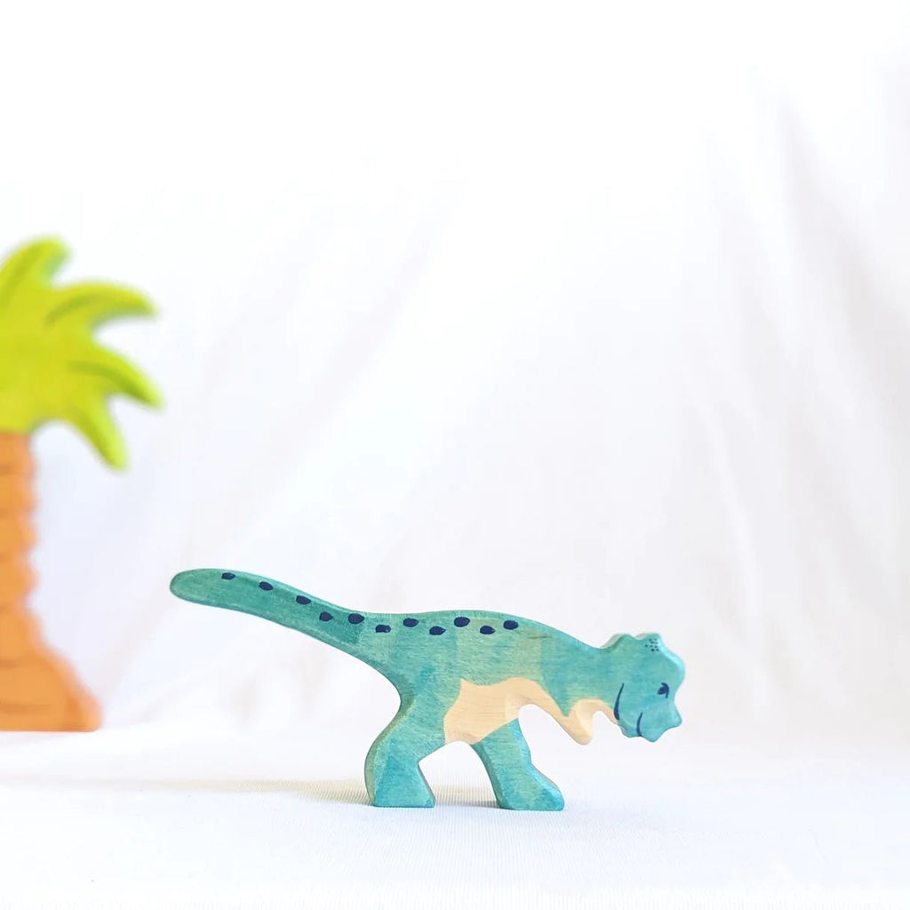 Holztiger Ahşap Oyuncak Dinozor - Pachycephalosaurus-Waldorf Ahşap Hayvan Figürü-2-Kidsmondo