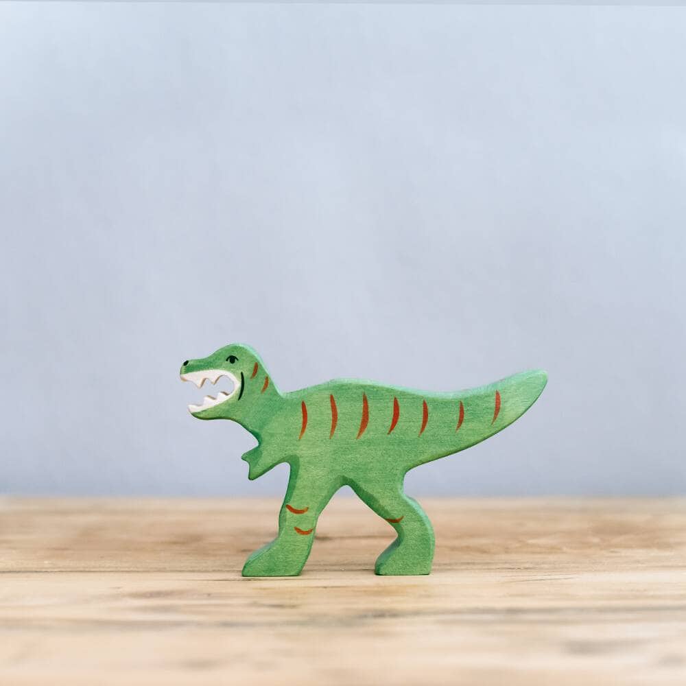 Holztiger Ahşap Oyuncak Dinozor - Tyrannosaurus Rex (TREX)-Waldorf Ahşap Hayvan Figürü-3-Kidsmondo
