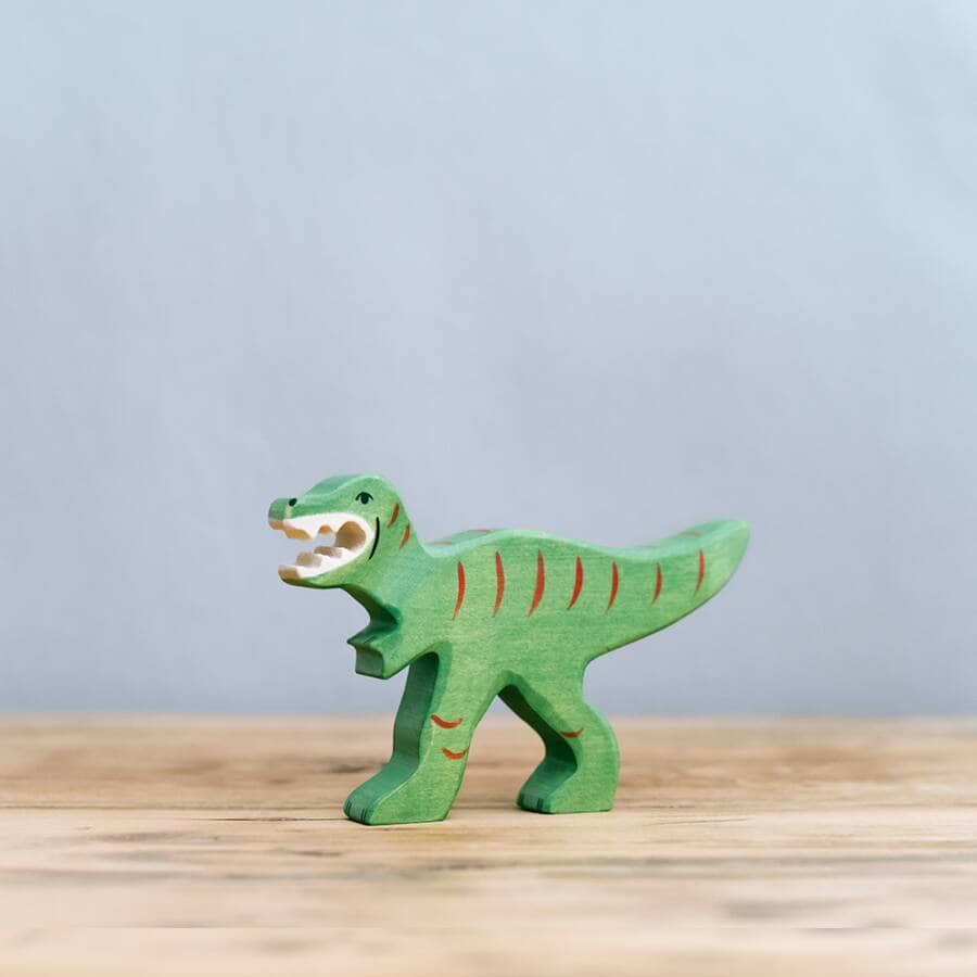 Holztiger Ahşap Oyuncak Dinozor - Tyrannosaurus Rex (TREX)-Waldorf Ahşap Hayvan Figürü-1-Kidsmondo