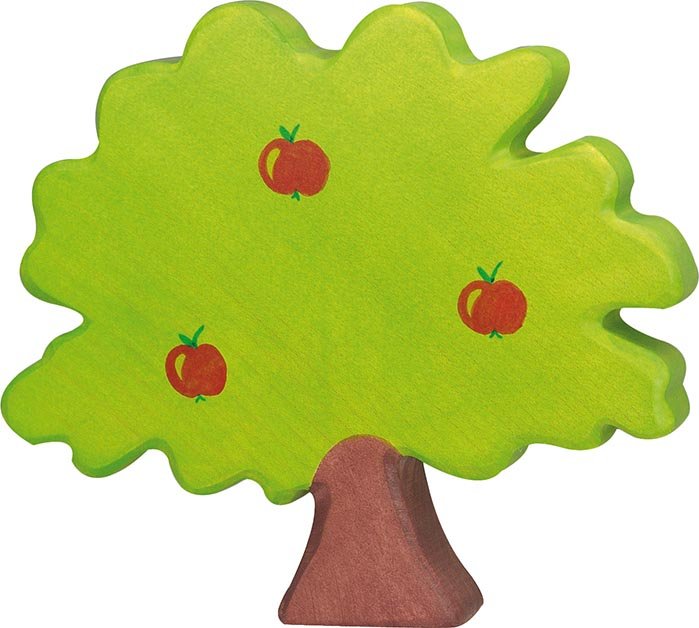Holztiger Ahşap Oyuncak Elma Ağacı-Waldorf Ahşap Ağaç Figürü-1-Kidsmondo