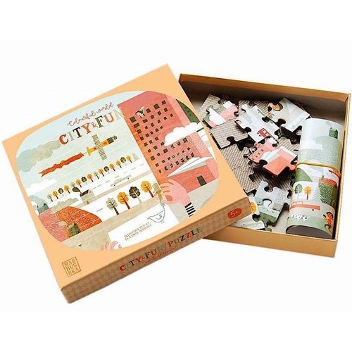 Marbushka Yapboz - Şehir ve Eğlence-Bulmaca & Hafıza Oyunu & Yapboz & Puzzle & Sticker-1-Kidsmondo