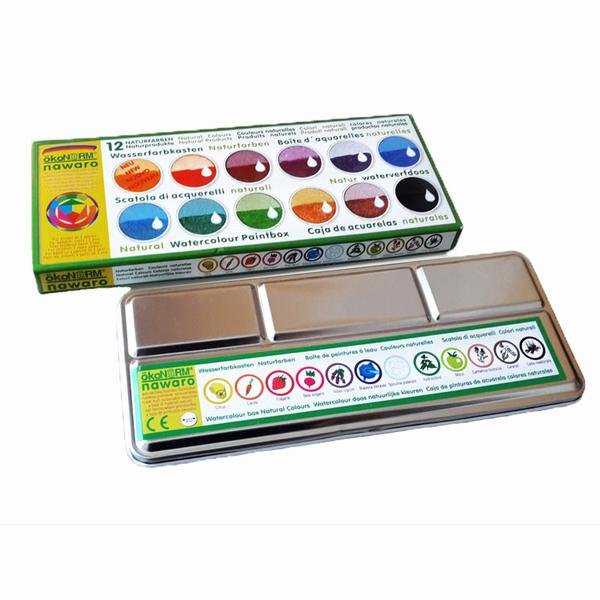 ÖkoNorm Doğal Sulu Boya ( Ø30mm tabletler - 12 renk )-Resim & Çizim & Boya-1-Kidsmondo