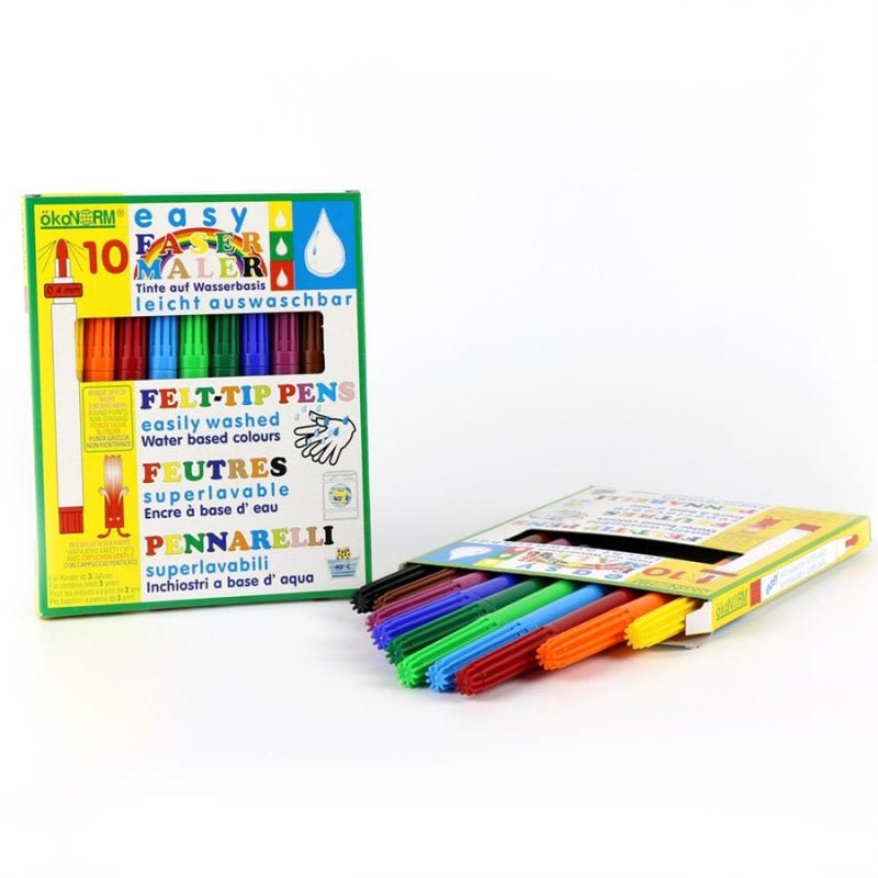 ÖkoNorm Yıkanabilir Keçeli Kalem - 10 Renk - 4mm-Resim & Çizim & Boya-5-Kidsmondo