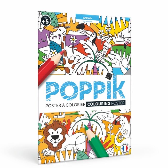 Poppik Colouring Poster - Animals-COLORING POSTERS-1-Kidsmondo