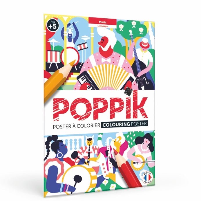 Poppik Colouring Poster - Music-COLORING POSTERS-1-Kidsmondo