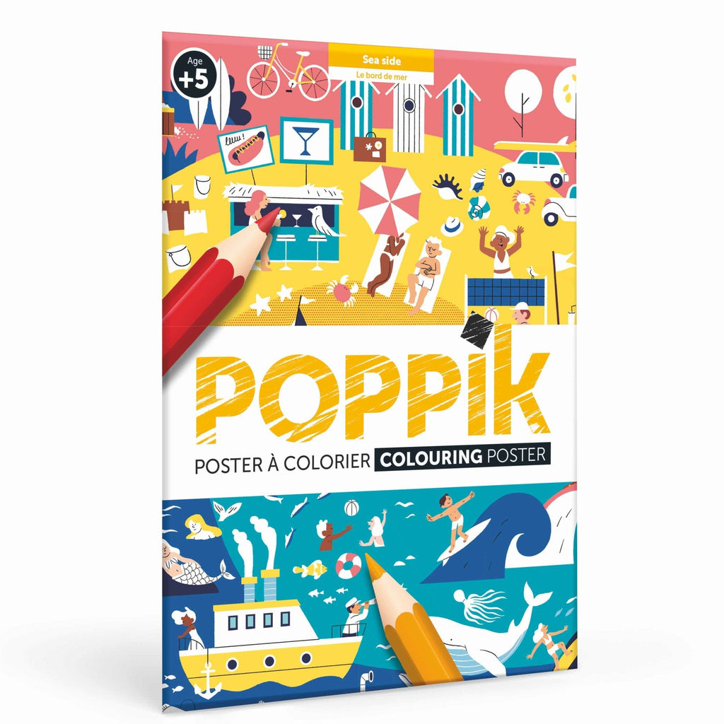 Poppik Colouring Poster - SEA SIDE-COLORING POSTERS-1-Kidsmondo