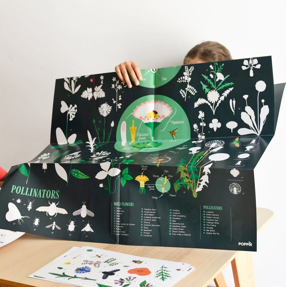 Poppik Discovery Sticker Poster - Botanic-DISCOVERY STICKER POSTERS-4-Kidsmondo