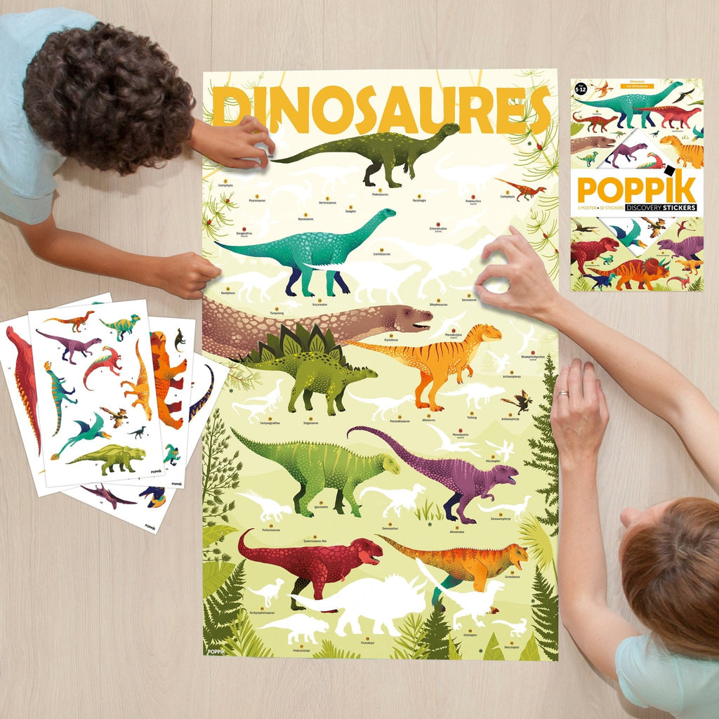Poppik Discovery Sticker Poster - Dinosaurs-DISCOVERY STICKER POSTERS-6-Kidsmondo