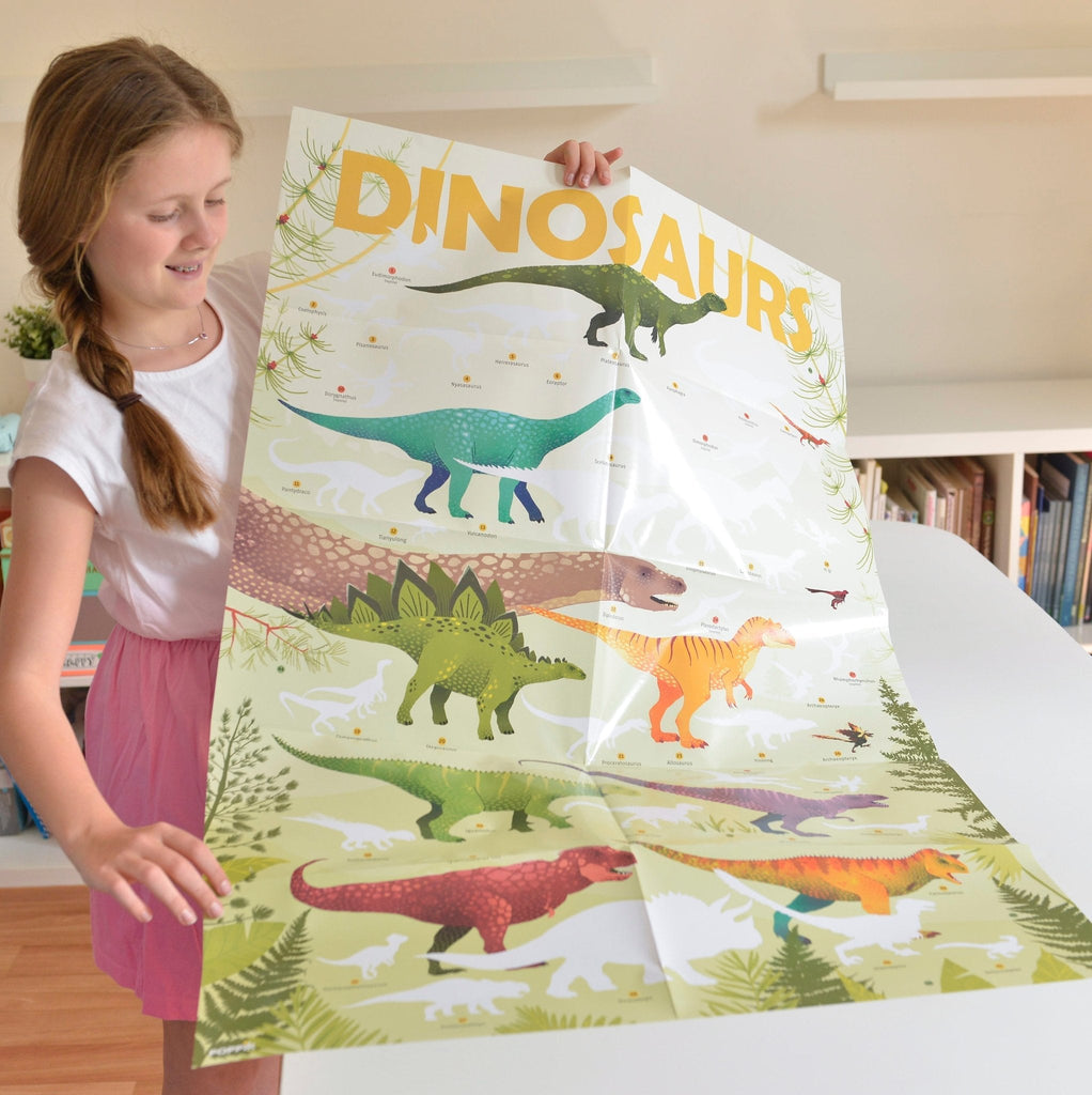 Poppik Discovery Sticker Poster - Dinosaurs-DISCOVERY STICKER POSTERS-3-Kidsmondo
