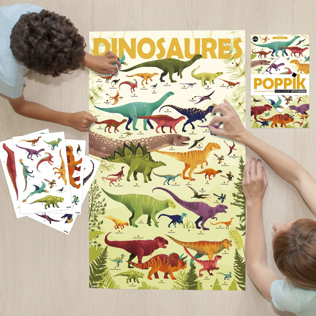 Poppik Discovery Sticker Poster - Dinosaurs-DISCOVERY STICKER POSTERS-2-Kidsmondo