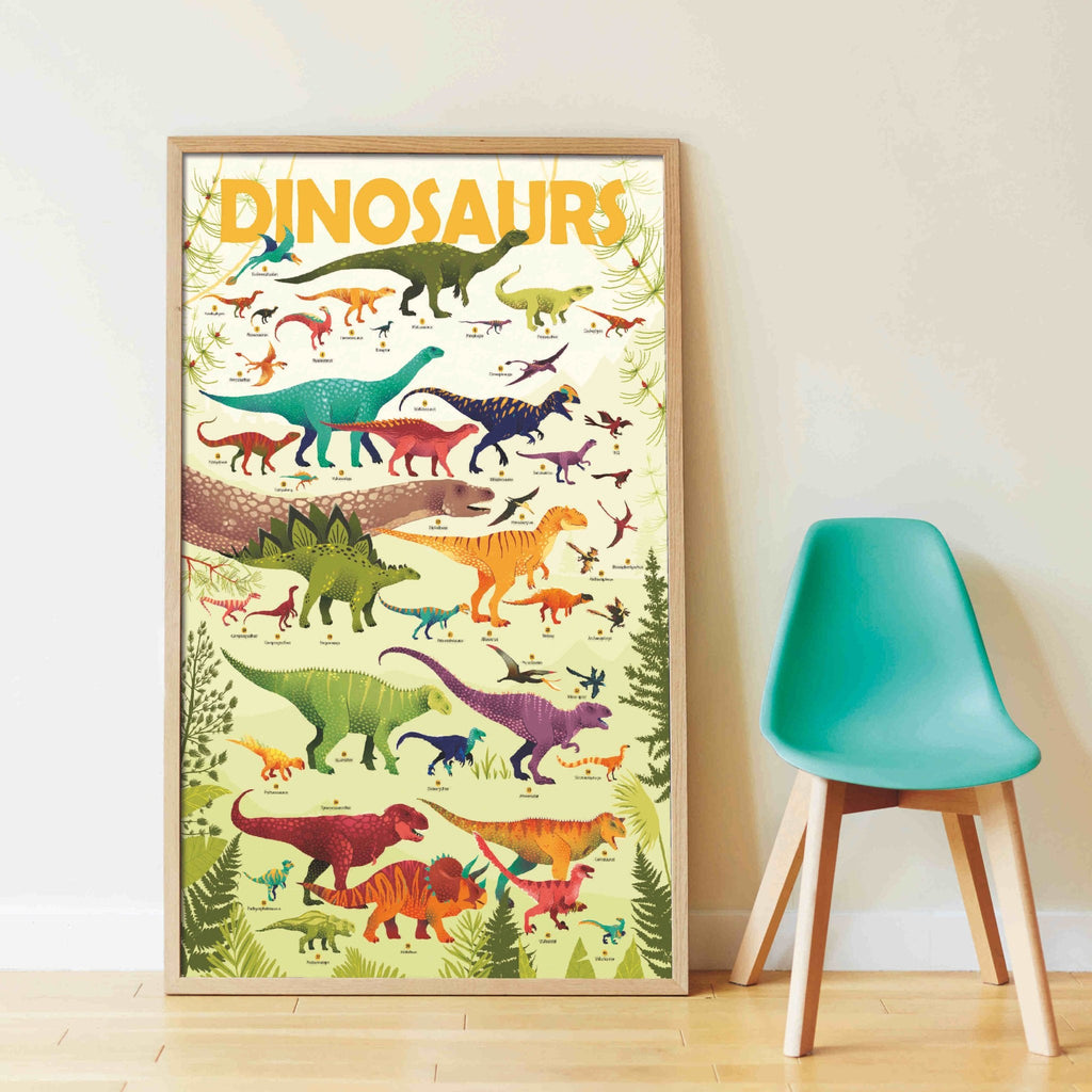 Poppik Discovery Sticker Poster - Dinosaurs-DISCOVERY STICKER POSTERS-4-Kidsmondo