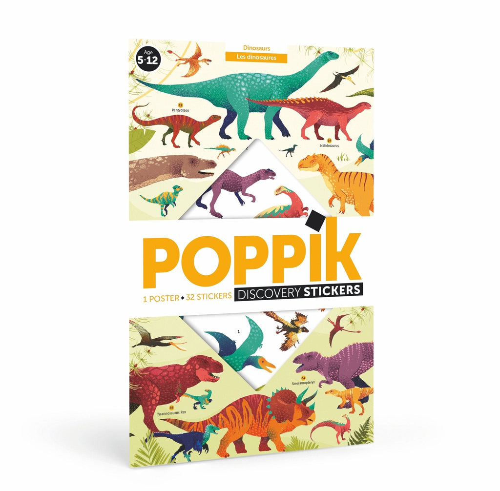 Poppik Discovery Sticker Poster - Dinosaurs-DISCOVERY STICKER POSTERS-7-Kidsmondo