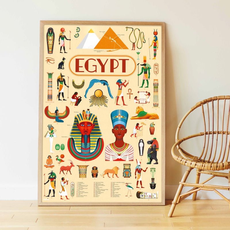 Poppik Discovery Sticker Poster - Egypte-DISCOVERY STICKER POSTERS-1-Kidsmondo