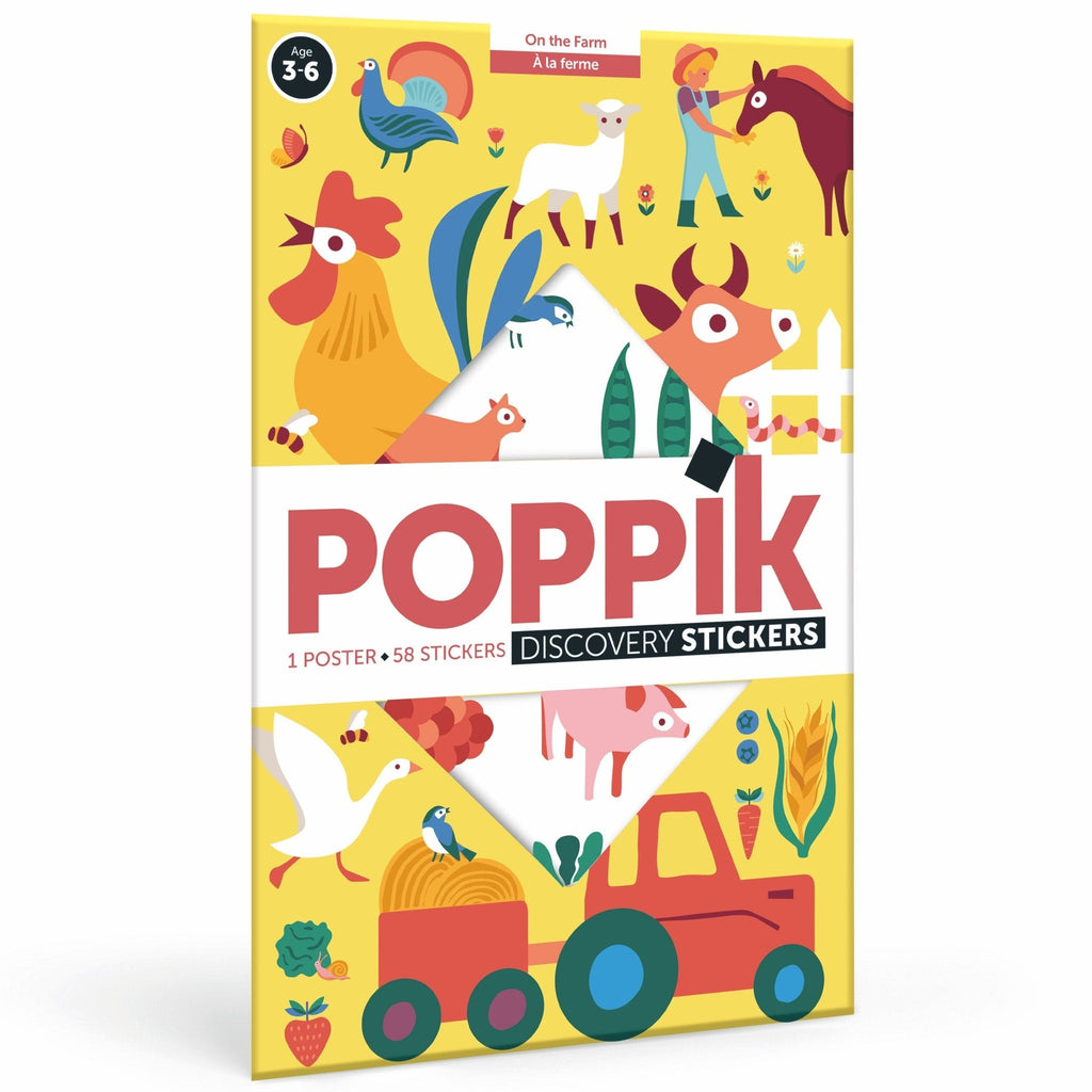 Poppik Discovery Sticker Poster - Farm-DISCOVERY STICKER POSTERS-2-Kidsmondo