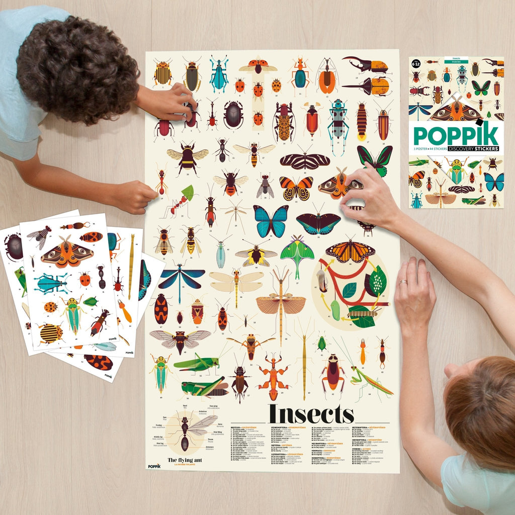 Poppik Discovery Sticker Poster - Insects-DISCOVERY STICKER POSTERS-4-Kidsmondo