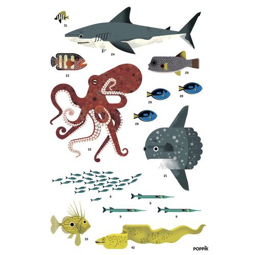 Poppik Discovery Sticker Poster - Oceans-DISCOVERY STICKER POSTERS-4-Kidsmondo