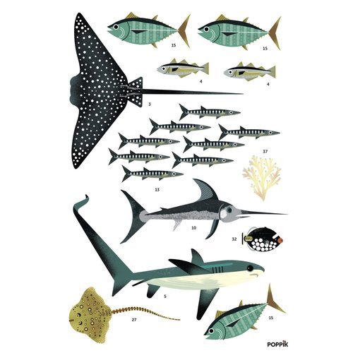 Poppik Discovery Sticker Poster - Oceans-DISCOVERY STICKER POSTERS-5-Kidsmondo
