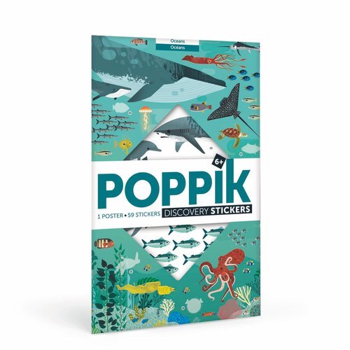 Poppik Discovery Sticker Poster - Oceans-DISCOVERY STICKER POSTERS-2-Kidsmondo