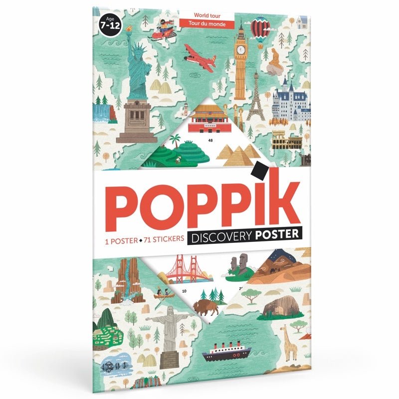 Poppik Discovery Sticker Poster - World Tour-DISCOVERY STICKER POSTERS-3-Kidsmondo