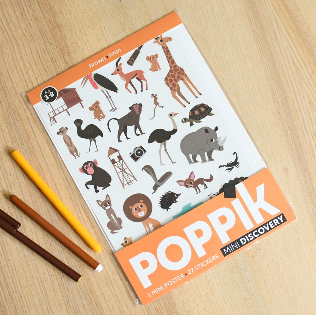 Poppik Mini Poster - Brown-MINI POSTERS-1-Kidsmondo