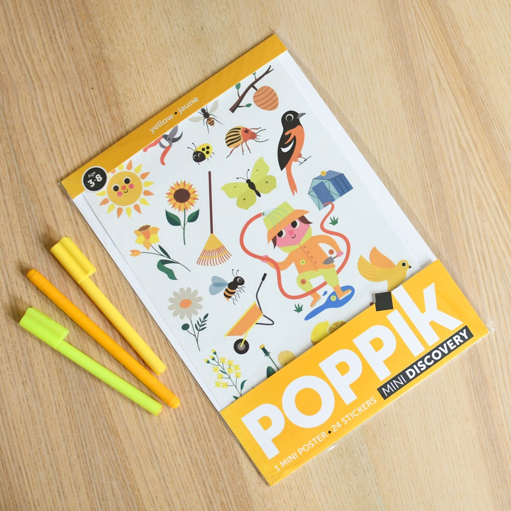 Poppik Mini Poster - Yellow-MINI POSTERS-2-Kidsmondo
