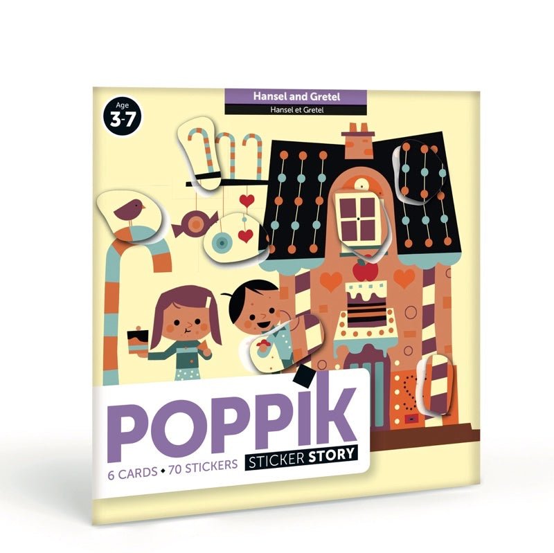 Poppik Sticker Story Cards - HANSEL AND GRETEL-STICKER STORY CARDS-1-Kidsmondo