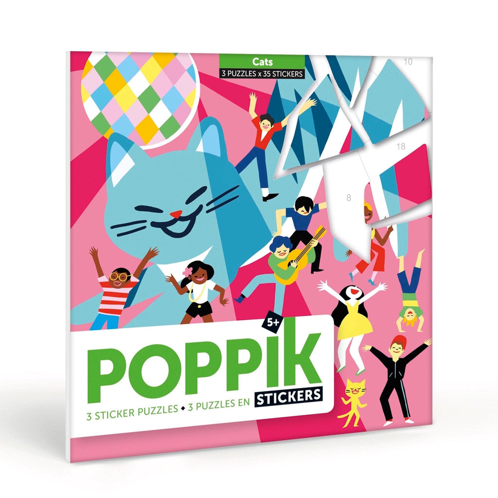 Poppik Sticker Story Puzzle - FUNNY CATS-PUZZLE-1-Kidsmondo