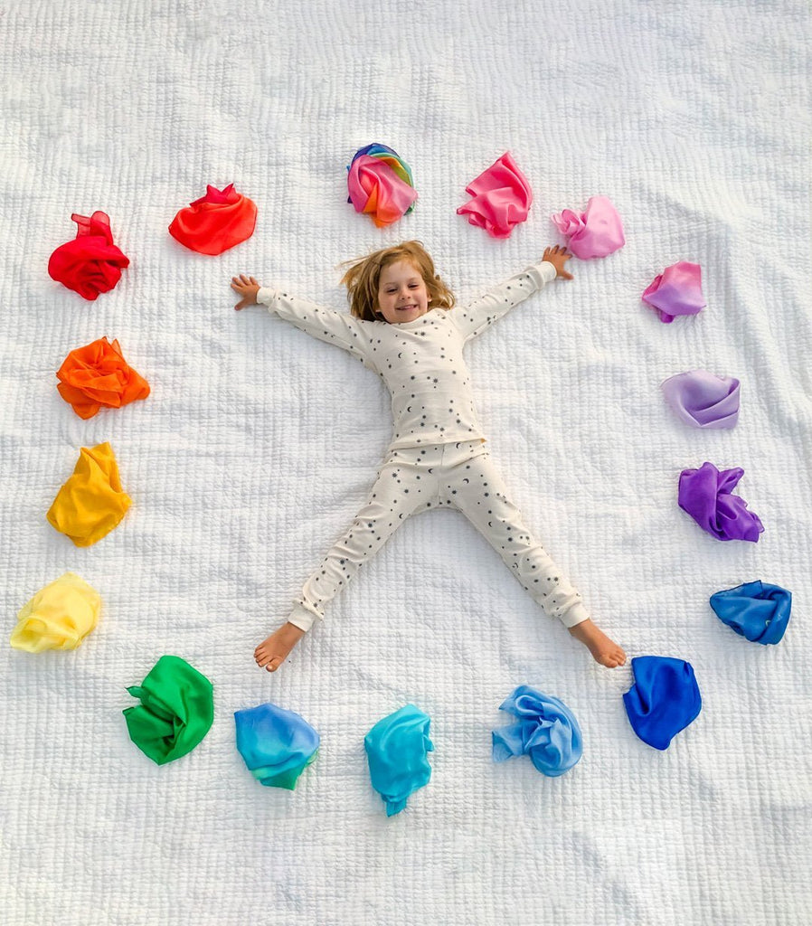 Sarah's Silks Mini Playsilks - Gökkuşağı Renkleri-Waldorf Aktitivite ve Oyun-3-Kidsmondo