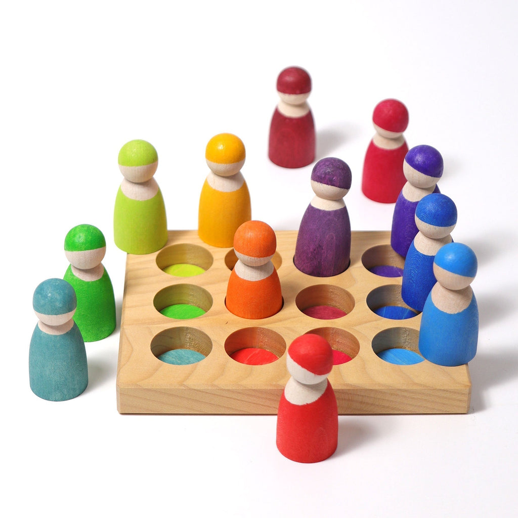 Sıralama Tahtası - Gökkuşağı Renkleri-Ahşap Waldorf ve Montessori Oyuncak-3-Kidsmondo