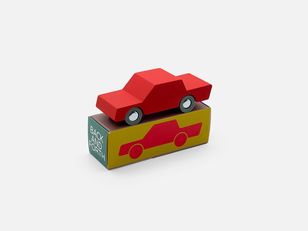 Waytoplay Back and Forth Araba - Kırmızı-Ahşap Oyuncak Arabalar & Yol Oyuncağı-1-Kidsmondo